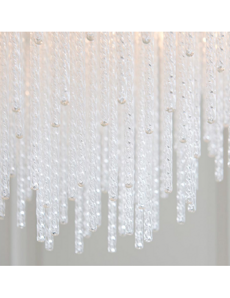 lysekrone glas stuelampe spisebord messing