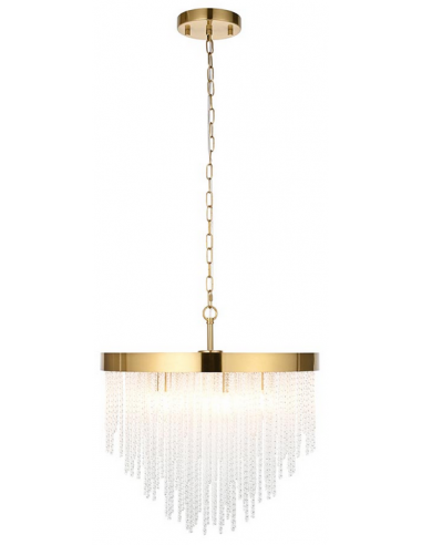 lysekrone glas stuelampe spisebord messing