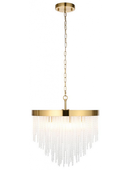 lysekrone glas stuelampe spisebord messing