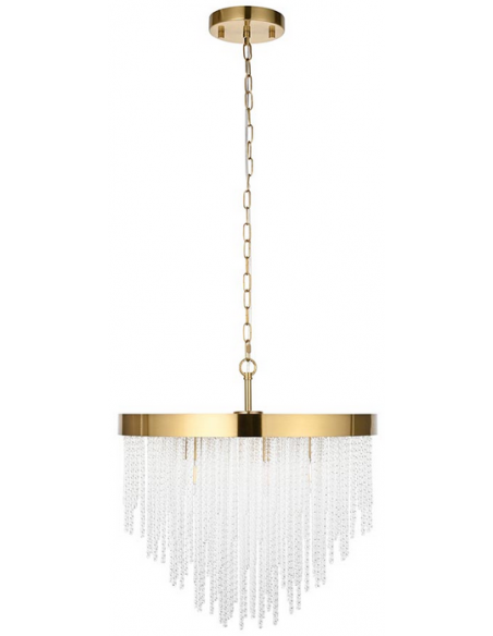 lysekrone glas stuelampe spisebord messing