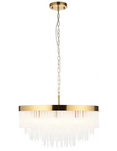 lysekrone glas stuelampe spisebord messing