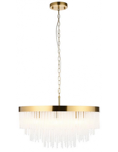 lysekrone glas stuelampe spisebord messing