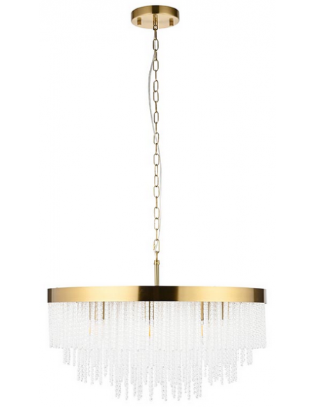 lysekrone glas stuelampe spisebord messing