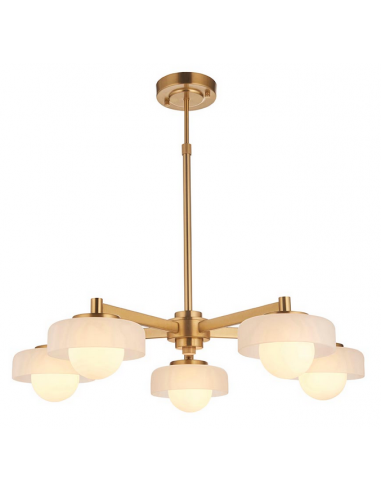 lysekrone glas stuelampe spisebord messing