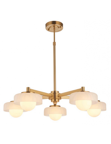 lysekrone glas stuelampe spisebord messing