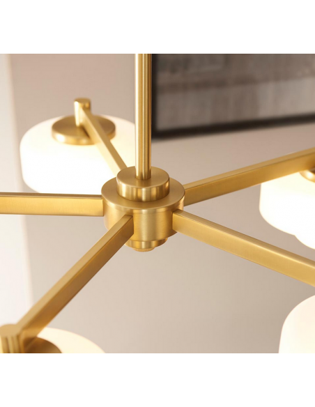 lysekrone glas stuelampe spisebord messing