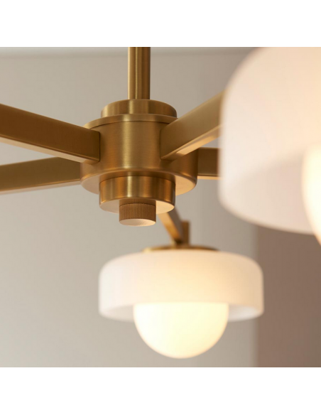 lysekrone glas stuelampe spisebord messing