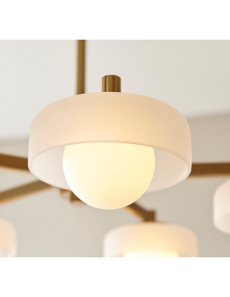 lysekrone glas stuelampe spisebord messing