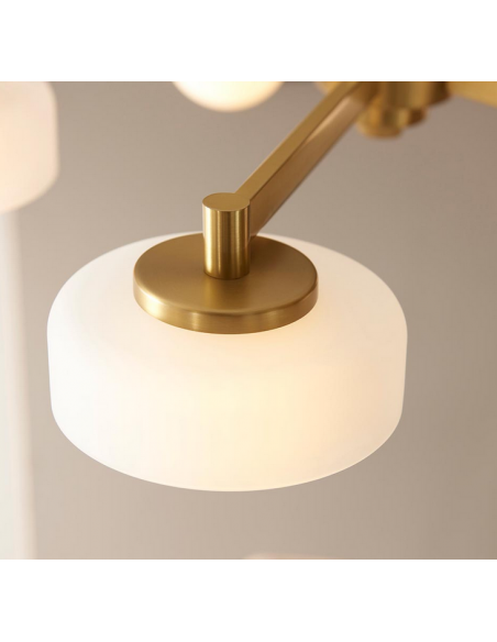 lysekrone glas stuelampe spisebord messing