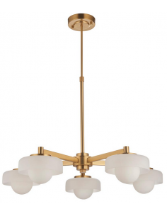 lysekrone glas stuelampe spisebord messing 2