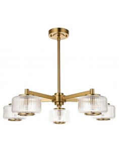 lysekrone glas stuelampe spisebord messing 2