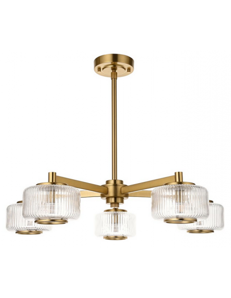 lysekrone glas stuelampe spisebord messing