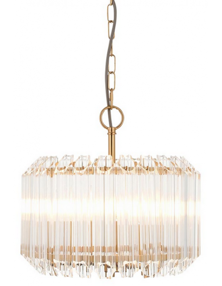 lysekrone glas stuelampe spisebord messing