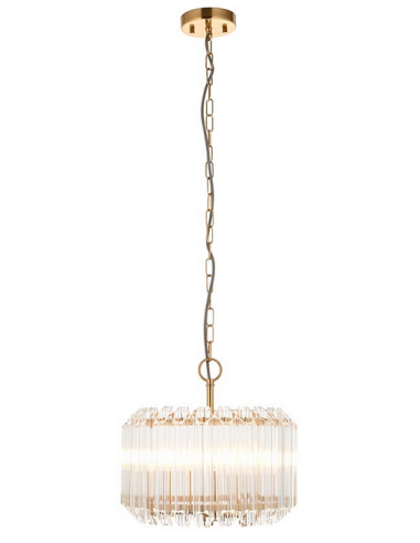 lysekrone glas stuelampe spisebord messing