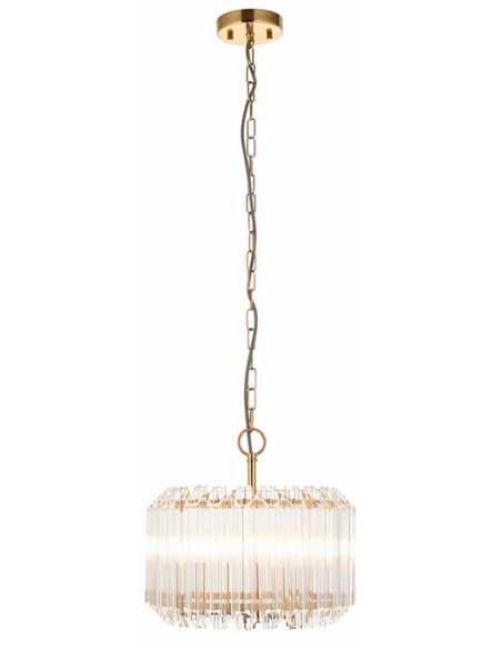 lysekrone glas stuelampe spisebord messing