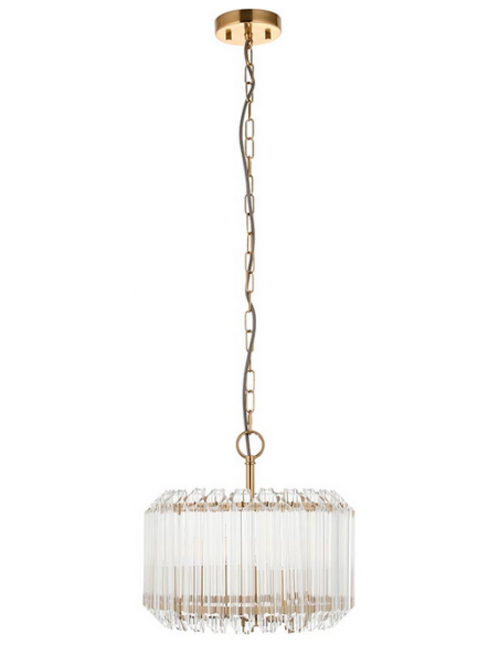 lysekrone glas stuelampe spisebord messing