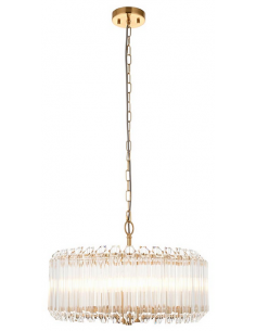 lysekrone glas stuelampe spisebord messing