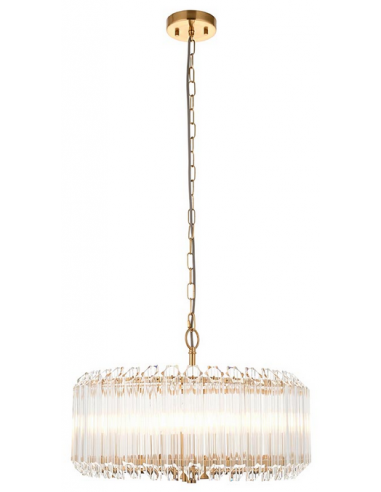 lysekrone glas stuelampe spisebord messing