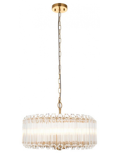 lysekrone glas stuelampe spisebord messing