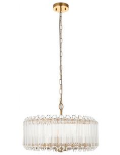 lysekrone glas stuelampe spisebord messing 2