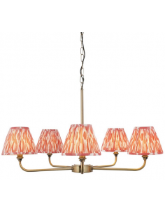 lysekrone skærme stuelampe spisebord messing