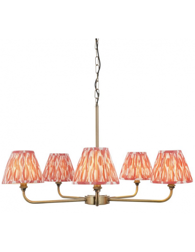 lysekrone skærme stuelampe spisebord messing