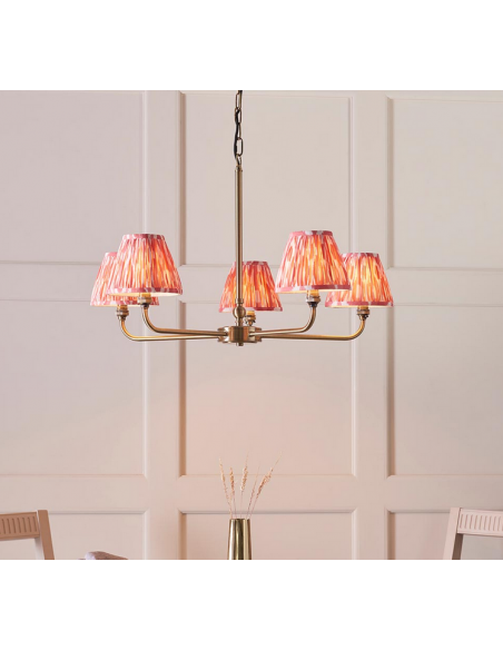 lysekrone skærme stuelampe spisebord messing