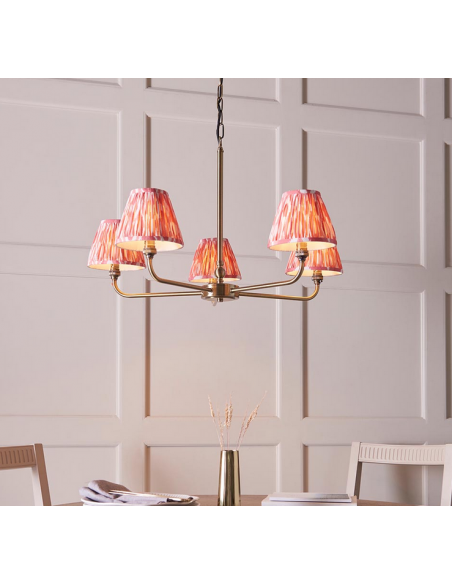 lysekrone skærme stuelampe spisebord messing