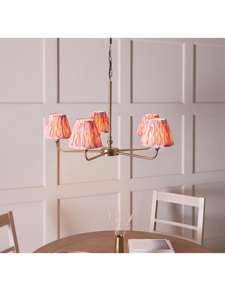 lysekrone skærme stuelampe spisebord messing