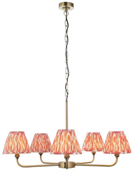 lysekrone skærme stuelampe spisebord messing