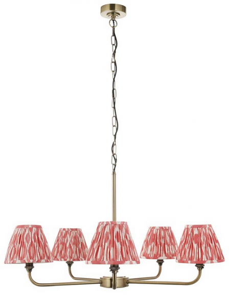 lysekrone skærme stuelampe spisebord messing