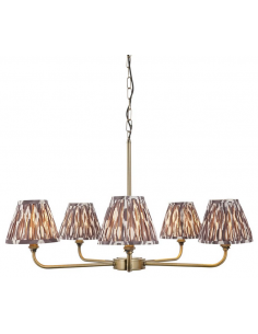 lysekrone skærme stuelampe spisebord messing