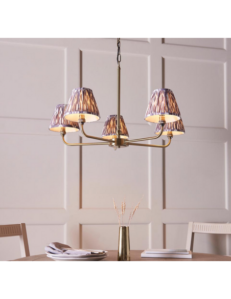 lysekrone skærme stuelampe spisebord messing