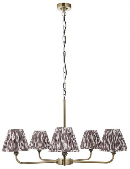 lysekrone skærme stuelampe spisebord messing