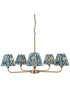 lysekrone skærme stuelampe spisebord messing