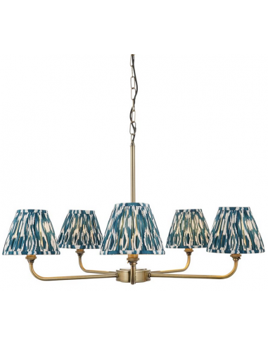 lysekrone skærme stuelampe spisebord messing