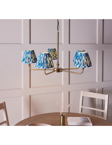 lysekrone skærme stuelampe spisebord messing