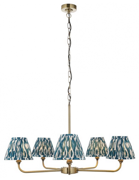 lysekrone skærme stuelampe spisebord messing