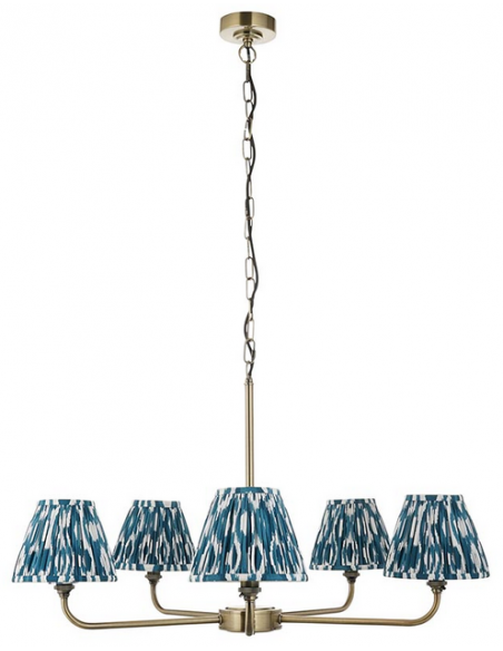 lysekrone skærme stuelampe spisebord messing