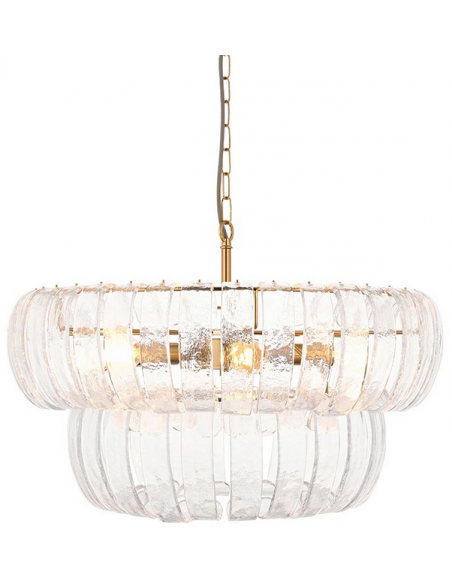 lysekrone glas stuelampe spisebord messing