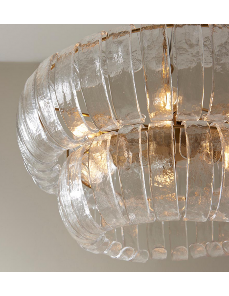 lysekrone glas stuelampe spisebord messing