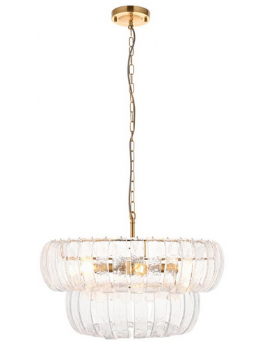 lysekrone glas stuelampe spisebord messing