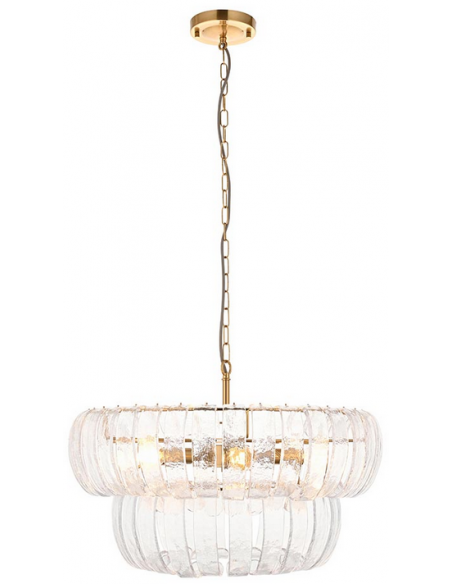 lysekrone glas stuelampe spisebord messing