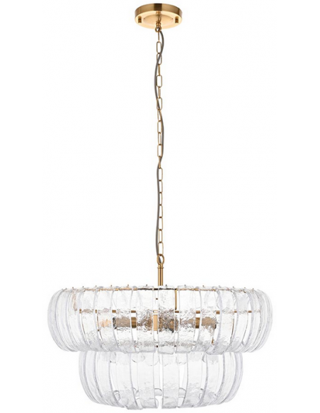 lysekrone glas stuelampe spisebord messing