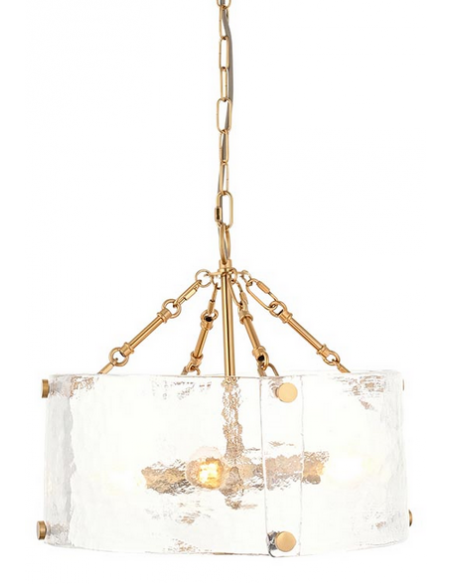 lysekrone glas stuelampe spisebord messing