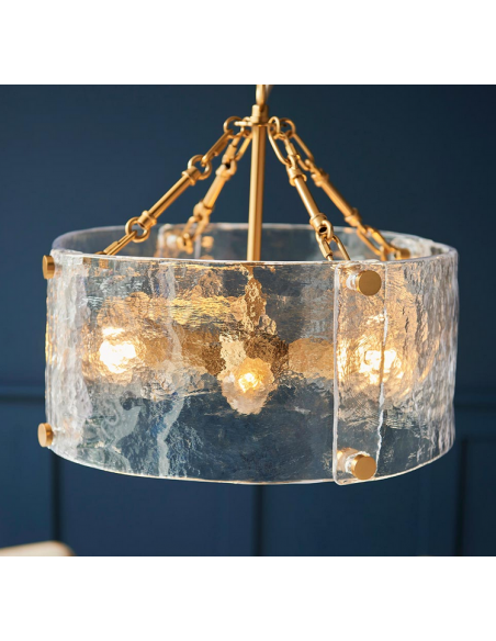 lysekrone glas stuelampe spisebord messing