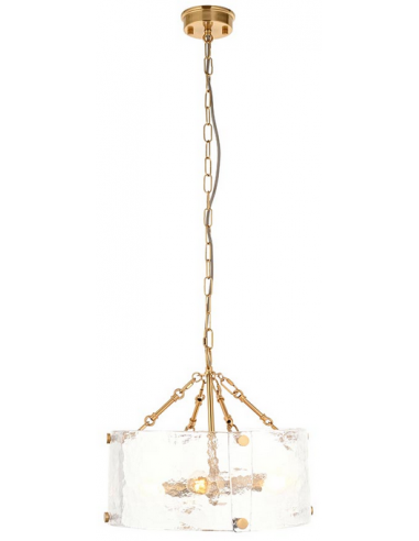 lysekrone glas stuelampe spisebord messing