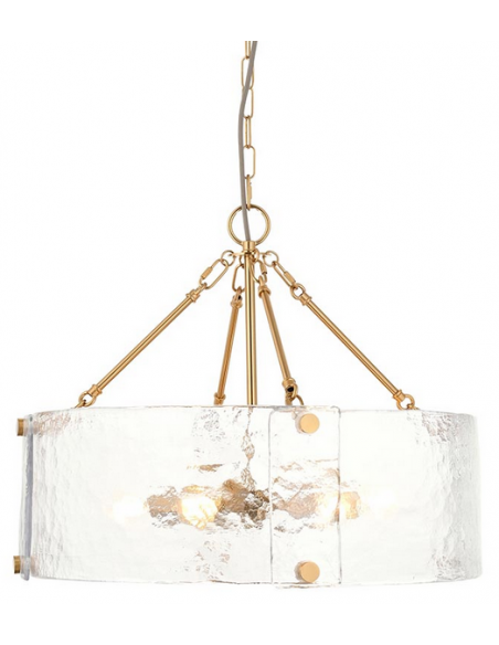 lysekrone glas stuelampe spisebord messing