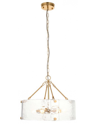 lysekrone glas stuelampe spisebord messing