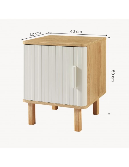 sengebord natbord træ opbevaring moderne eg